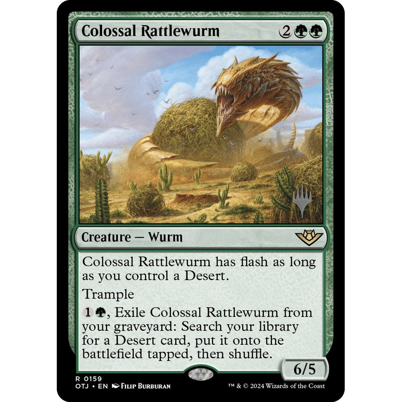 Colossal Rattlewurm (Promo Pack) [Outlaws of Thunder Junction Promos]