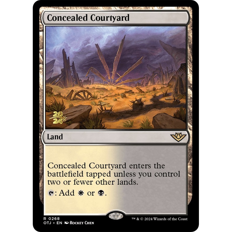 Concealed Courtyard (OTJ) [Outlaws of Thunder Junction Prerelease Promos]