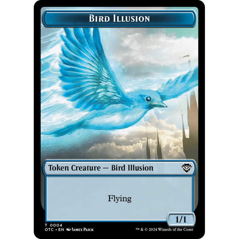 Bird Illusion // Elemental (0014) Double-Sided Token [Outlaws of Thunder Junction Commander Tokens]