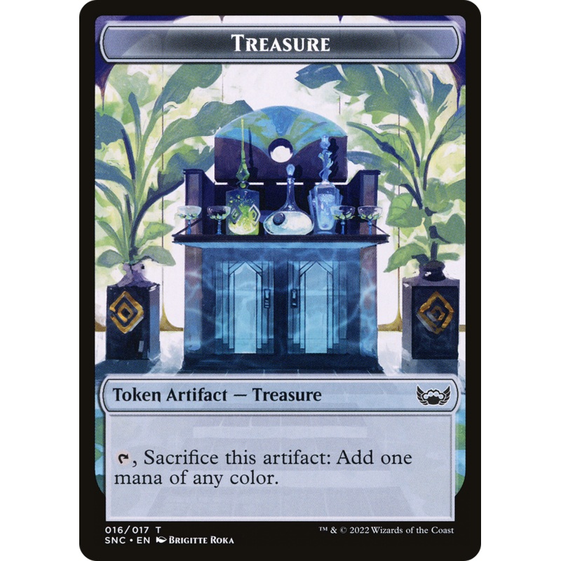 Boar // Treasure Double-Sided Token [Outlaws of Thunder Junction Commander Tokens]