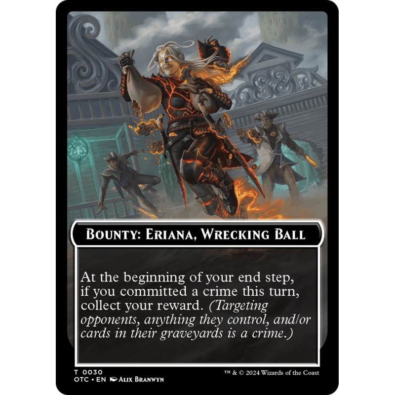 Bounty: Eriana, Wrecking Ball // Bounty Rules Double-Sided Token [Outlaws of Thunder Junction Commander Tokens]