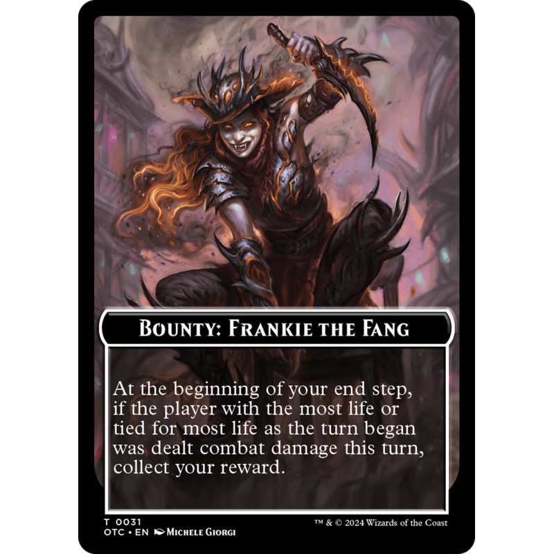 Bounty: Frankie the Fang // Bounty Rules Double-Sided Token [Outlaws of Thunder Junction Commander Tokens]