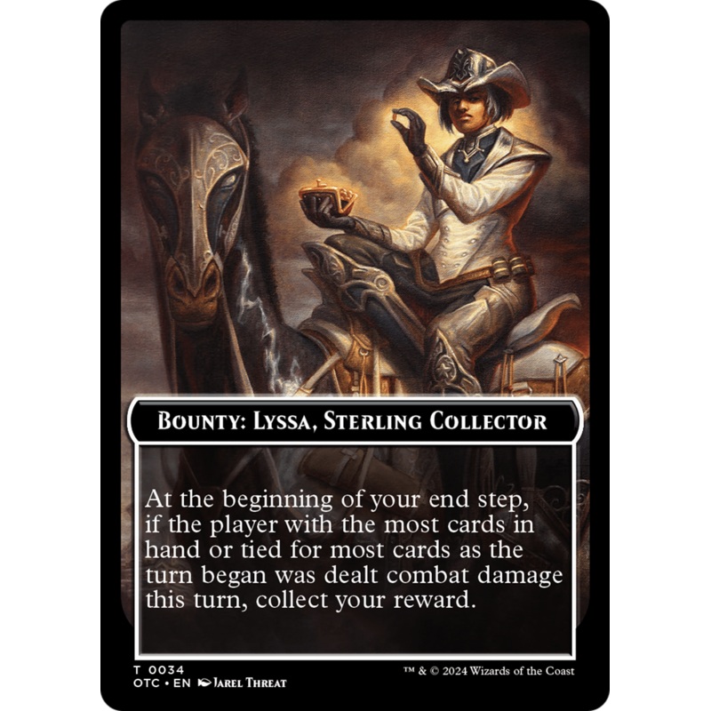 Bounty: Lyssa, Sterling Collector // Bounty Rules Double-Sided Token [Outlaws of Thunder Junction Commander Tokens]