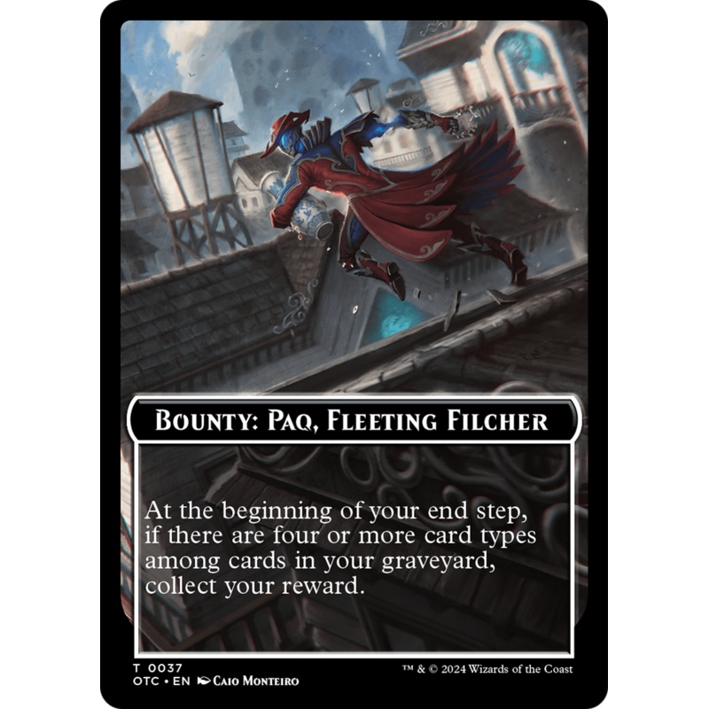 Bounty: Paq, Fleeting Filcher // Bounty Rules Double-Sided Token [Outlaws of Thunder Junction Commander Tokens]
