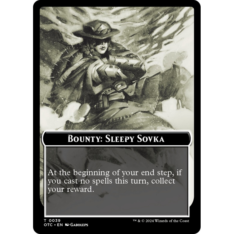Bounty: Sleepy Sovka // Bounty Rules Double-Sided Token [Outlaws of Thunder Junction Commander Tokens]
