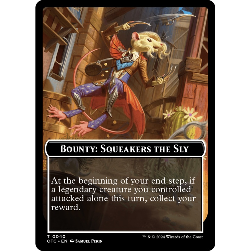 Bounty: Squeakers the Sly // Bounty Rules Double-Sided Token [Outlaws of Thunder Junction Commander Tokens]