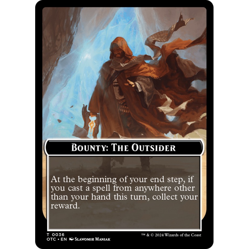 Bounty: The Outsider // Bounty Rules Double-Sided Token [Outlaws of Thunder Junction Commander Tokens]