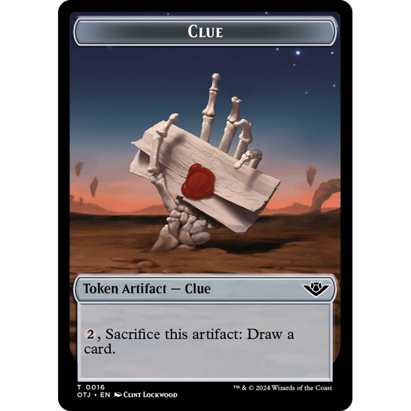 Clue // Plot Double-Sided Token [Outlaws of Thunder Junction Tokens]