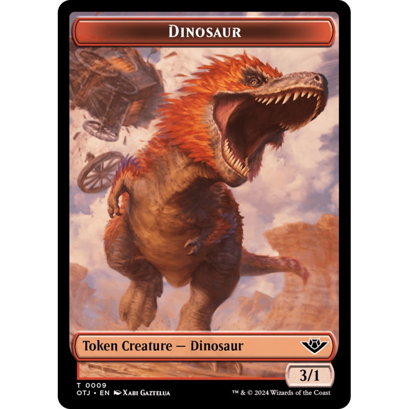 Dinosaur // Plot Double-Sided Token [Outlaws of Thunder Junction Tokens]