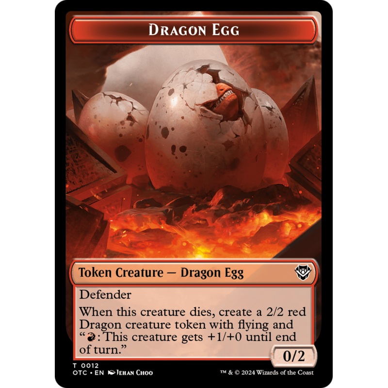 Dragon Egg // Dragon Double-Sided Token [Outlaws of Thunder Junction Commander Tokens]