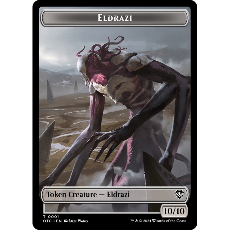 Eldrazi // Clue Double-Sided Token [Outlaws of Thunder Junction Commander Tokens]