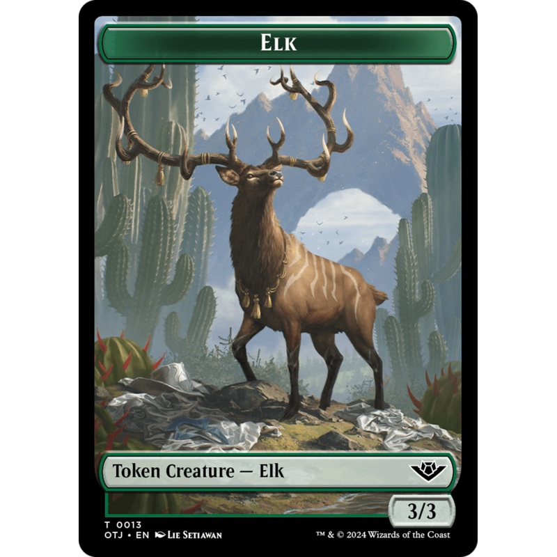 Elk // Plot Double-Sided Token [Outlaws of Thunder Junction Tokens]