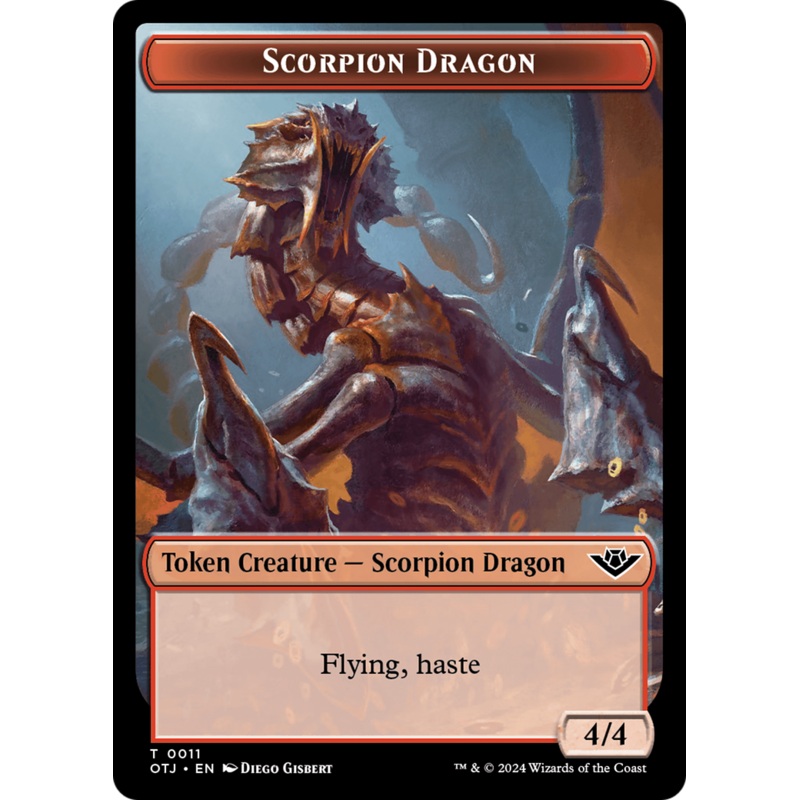 Scorpion Dragon Token [Outlaws of Thunder Junction Tokens]