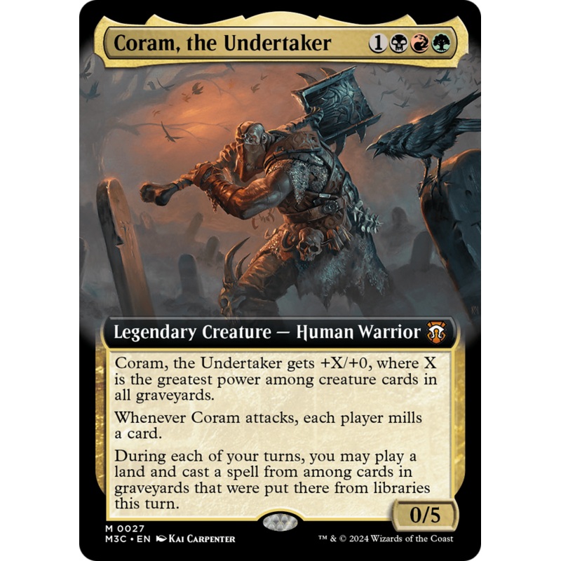 Coram, the Undertaker (Extended Art) [Modern Horizons 3 Commander]