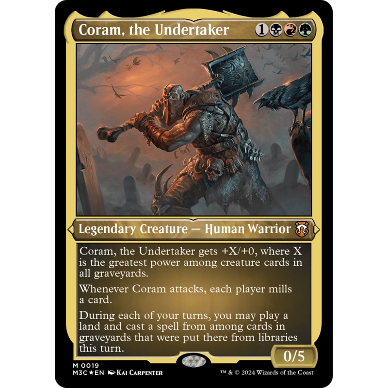 Coram, the Undertaker (Foil Etched) [Modern Horizons 3 Commander]