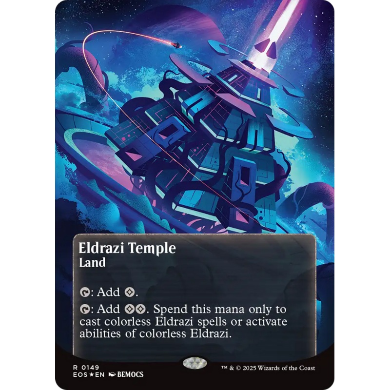 Eldrazi Temple (0149) (Borderless) (Galaxy Foil) [Edge of Eternities: Stellar Sights]