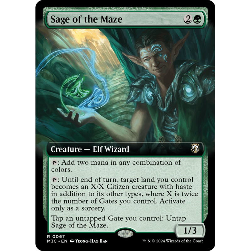 Sage of the Maze (Extended Art) (Ripple Foil) [Modern Horizons 3 Commander]
