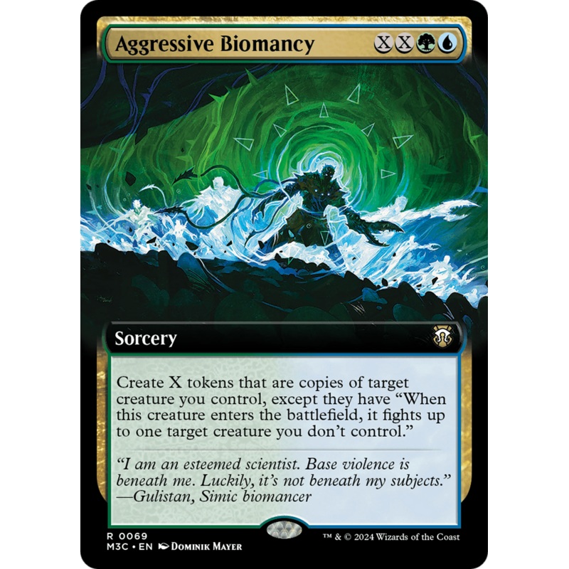 Aggressive Biomancy (Extended Art) (Ripple Foil) [Modern Horizons 3 Commander]