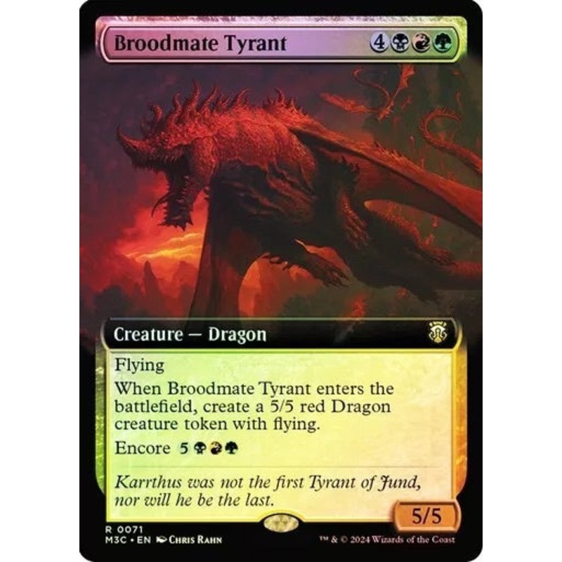 Broodmate Tyrant (Extended Art) (Ripple Foil) [Modern Horizons 3 Commander]