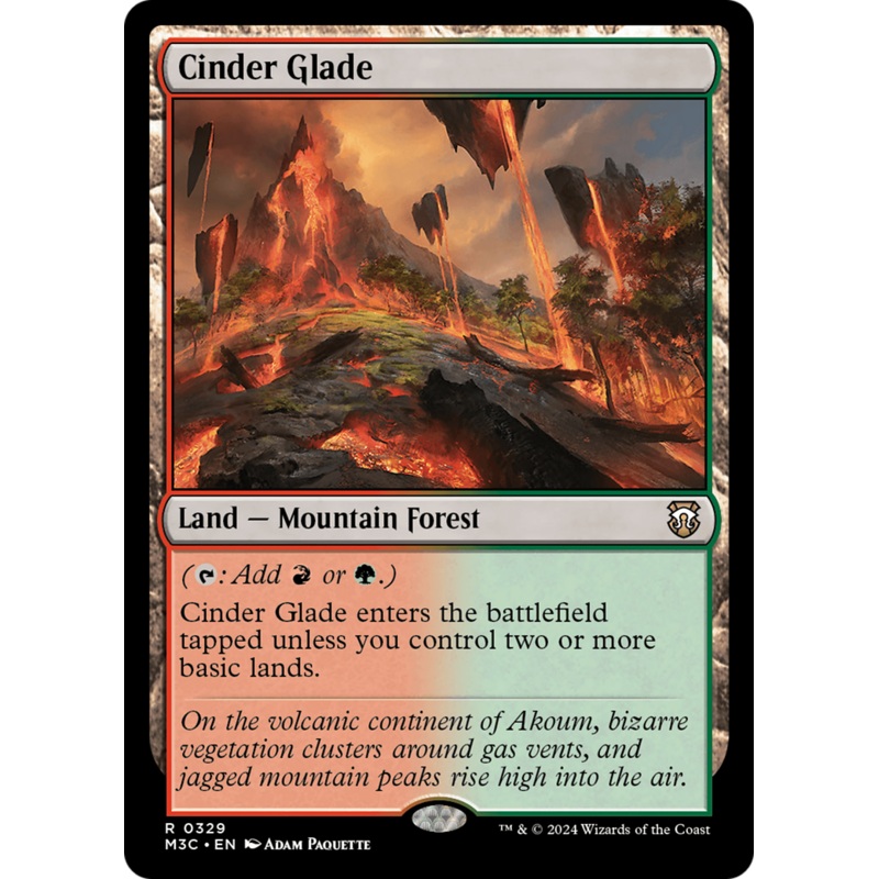 Cinder Glade (Ripple Foil) [Modern Horizons 3 Commander]