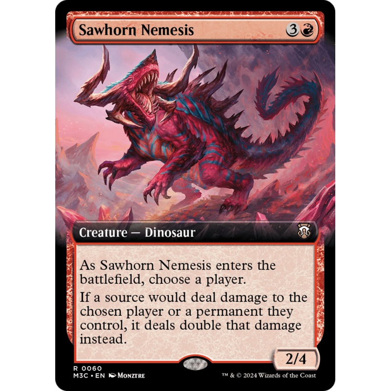 Sawhorn Nemesis (Extended Art) [Modern Horizons 3 Commander]