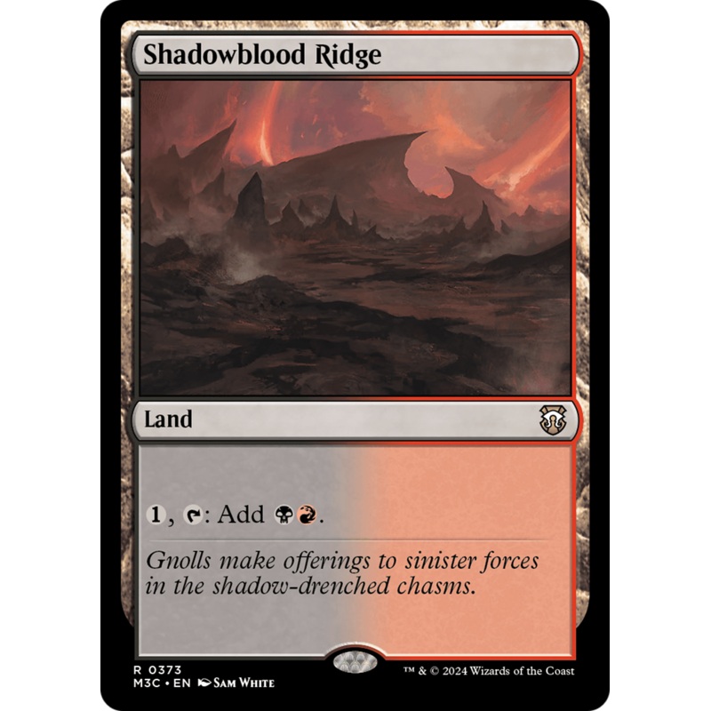 Shadowblood Ridge (Ripple Foil) [Modern Horizons 3 Commander]