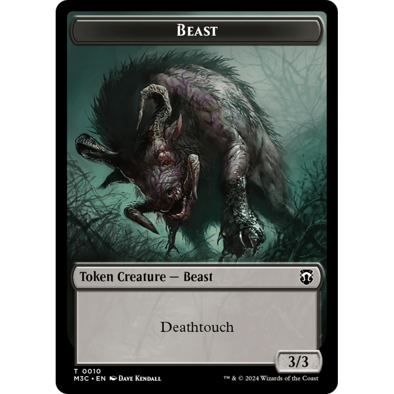 Beast (0010) // Shapeshifter (0008) Double-Sided Token [Modern Horizons 3 Commander Tokens]