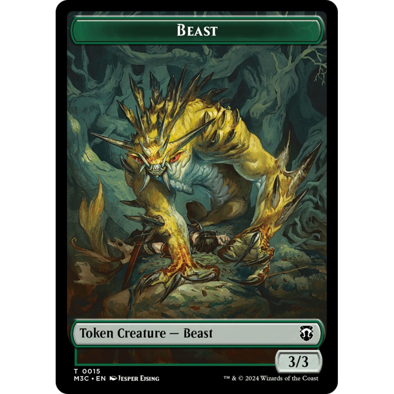 Beast (0015) // Insect (0025) Double-Sided Token [Modern Horizons 3 Commander Tokens]