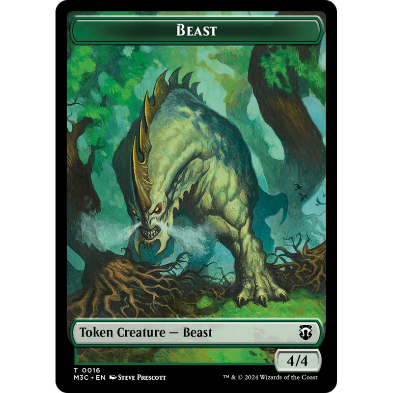 Beast (0016) // Copy Double-Sided Token [Modern Horizons 3 Commander Tokens]