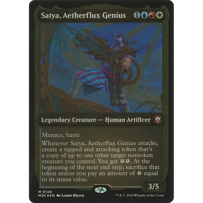Satya, Aetherflux Genius (Display Commander) [Modern Horizons 3 Commander]