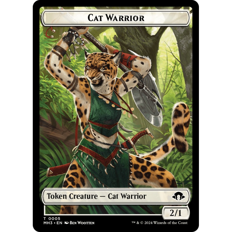 Cat Warrior Token [Modern Horizons 3 Tokens]