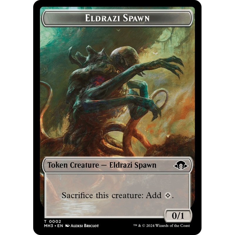Eldrazi Spawn // Cat Warrior Double-Sided Token [Modern Horizons 3 Tokens]