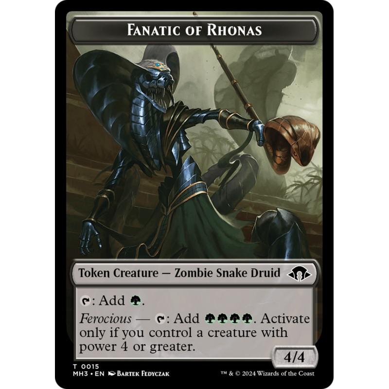 Fanatic of Rhonas Token [Modern Horizons 3 Tokens]