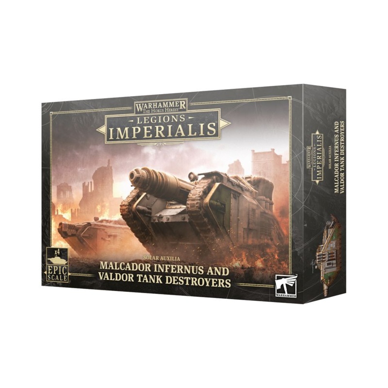 Legions Imperialis | Solar Auxilia Malcador Infernus and Valdor Tank Destroyers