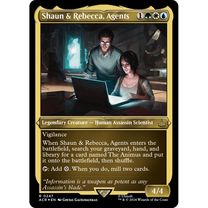 Shaun & Rebecca, Agents (Foil Etched) [Assassin's Creed]