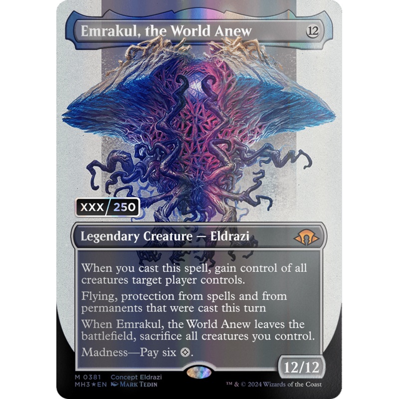 Emrakul, the World Anew (Borderless) (Serial Numbered) [Modern Horizons 3]