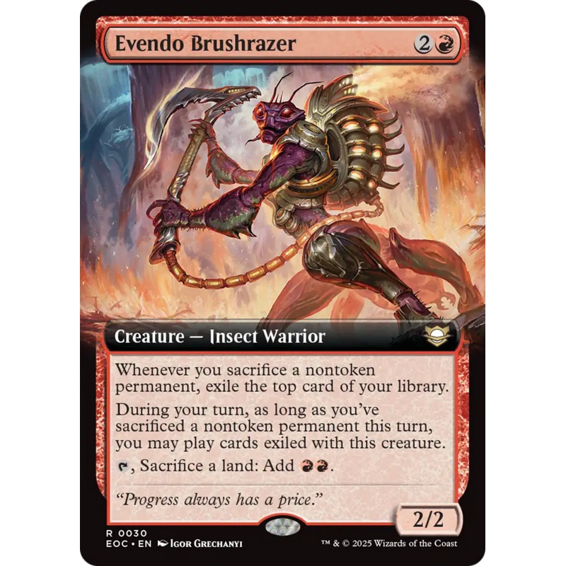 Evendo Brushrazer (Extended Art) [Edge of Eternities Commander]