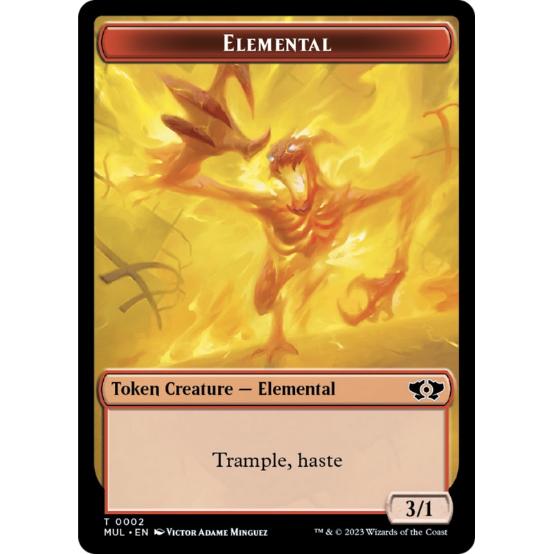 Elemental (2) // Phyrexian Hydra (11) Double-Sided Token [March of the Machine Tokens]