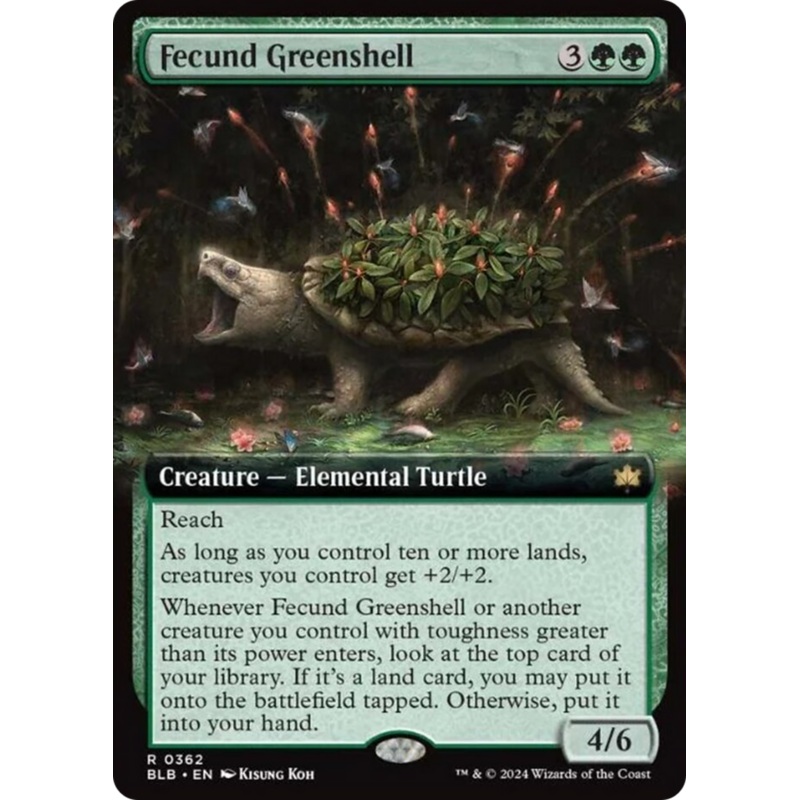 Fecund Greenshell (Extended Art) [Bloomburrow]