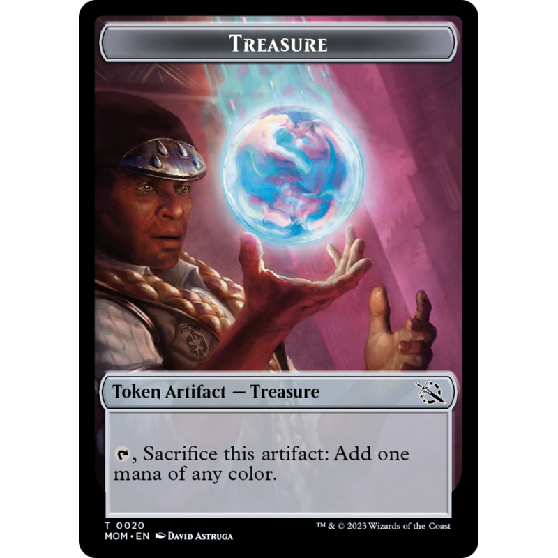 Treasure (20) // Spirit (13) Double-Sided Token [March of the Machine Tokens]