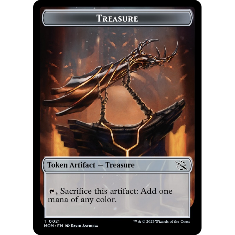 Treasure (21) // Spirit (14) Double-Sided Token [March of the Machine Tokens]
