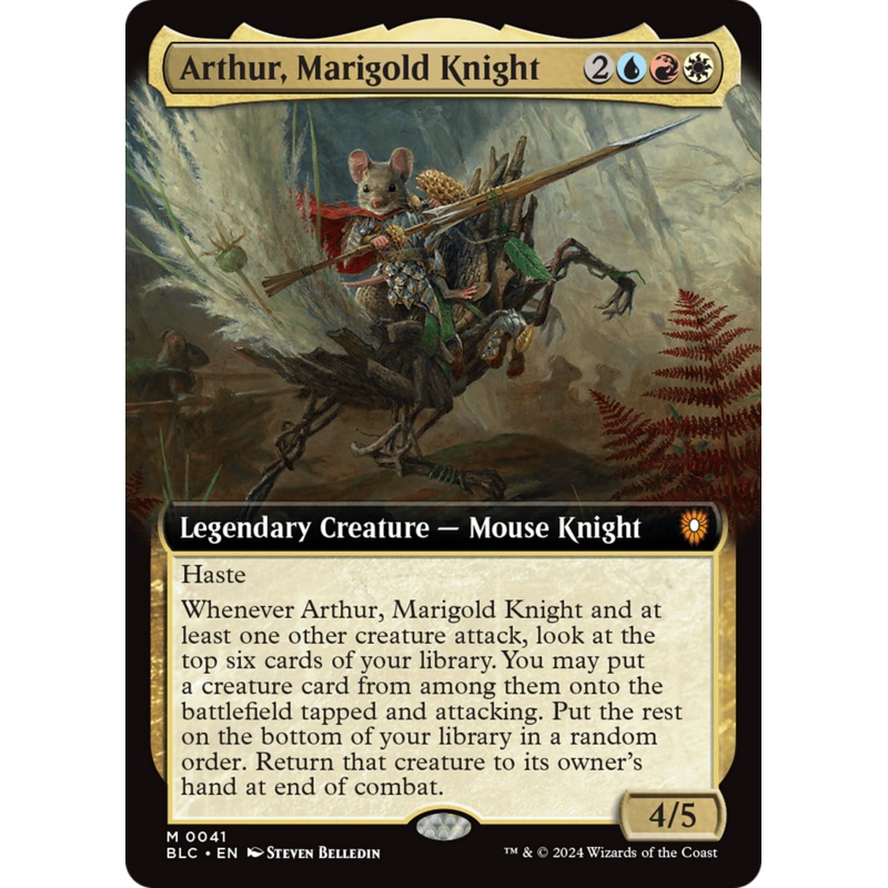Arthur, Marigold Knight (Extended Art) [Bloomburrow Commander]