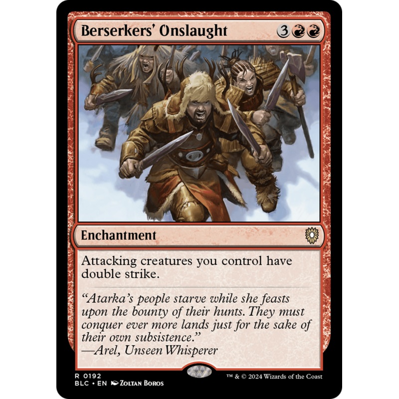 Berserkers' Onslaught [Bloomburrow Commander]