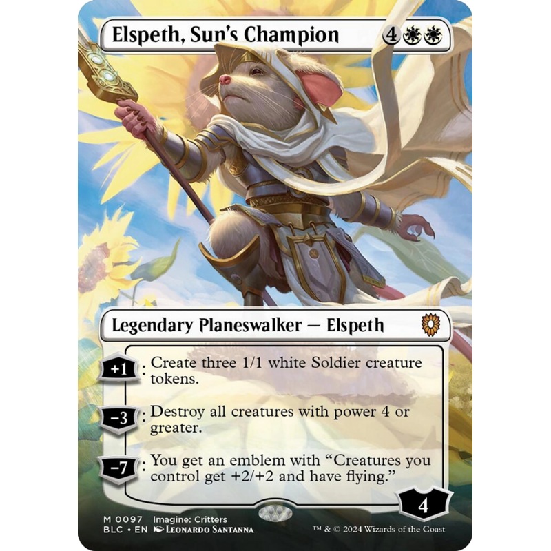 Elspeth, Sun's Champion (Borderless) [Bloomburrow Commander]