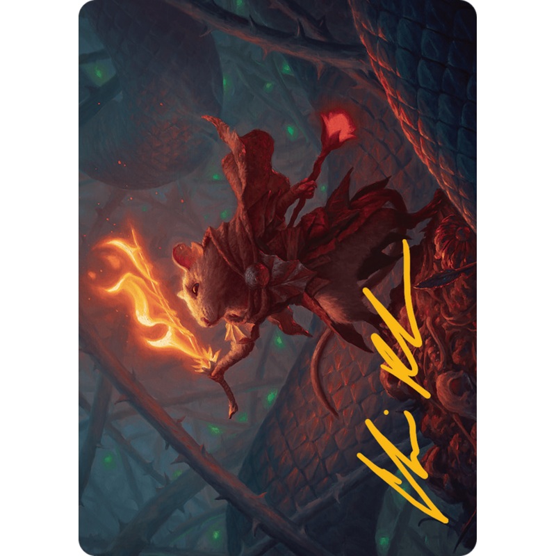 Emberheart Challenger Art Card (Gold-Stamped Signature) [Bloomburrow Art Series]