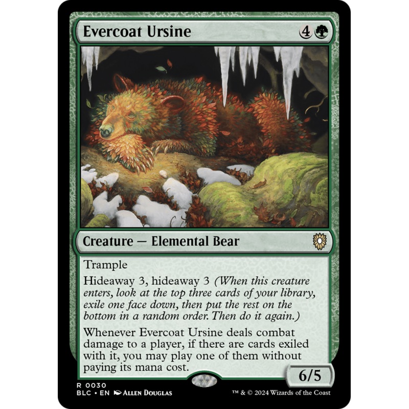 Evercoat Ursine [Bloomburrow Commander]