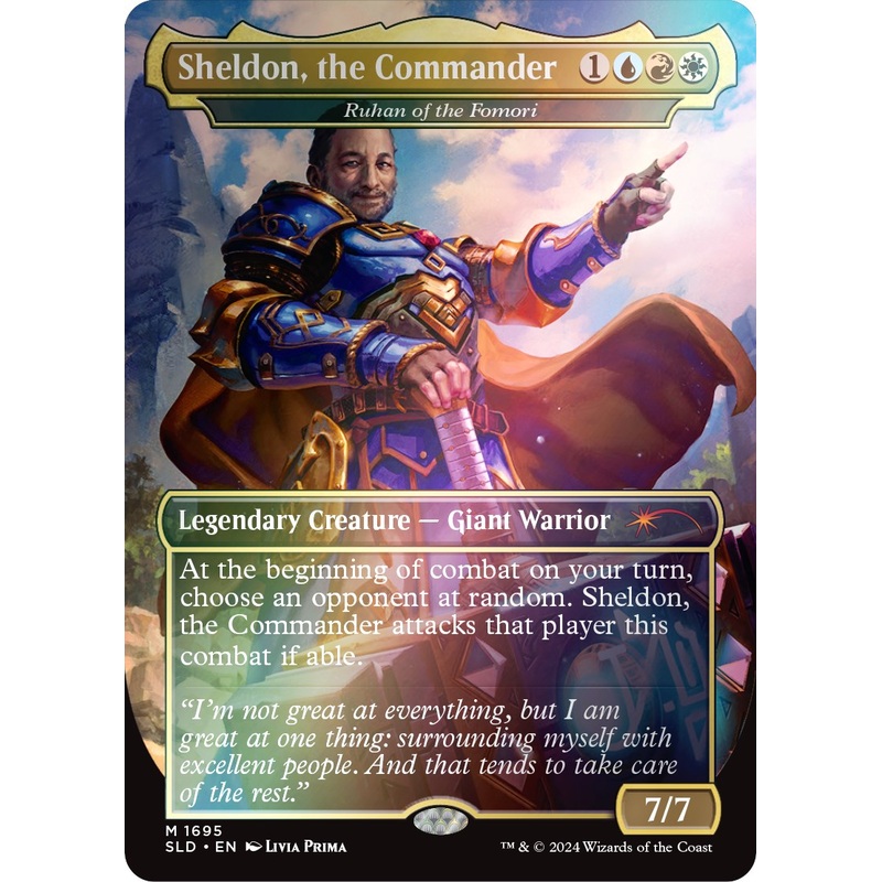 Ruhan of the Fomori - Sheldon, the Commander (Rainbow Foil) [Secret Lair: Sheldon's Spellbook]