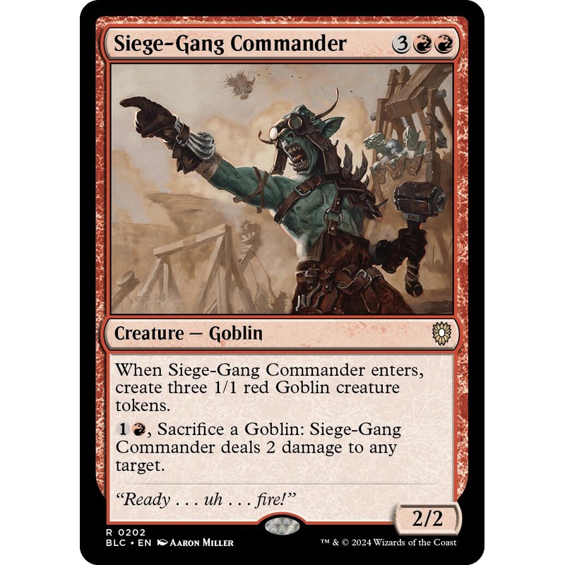 Siege-Gang Commander [Bloomburrow Commander]