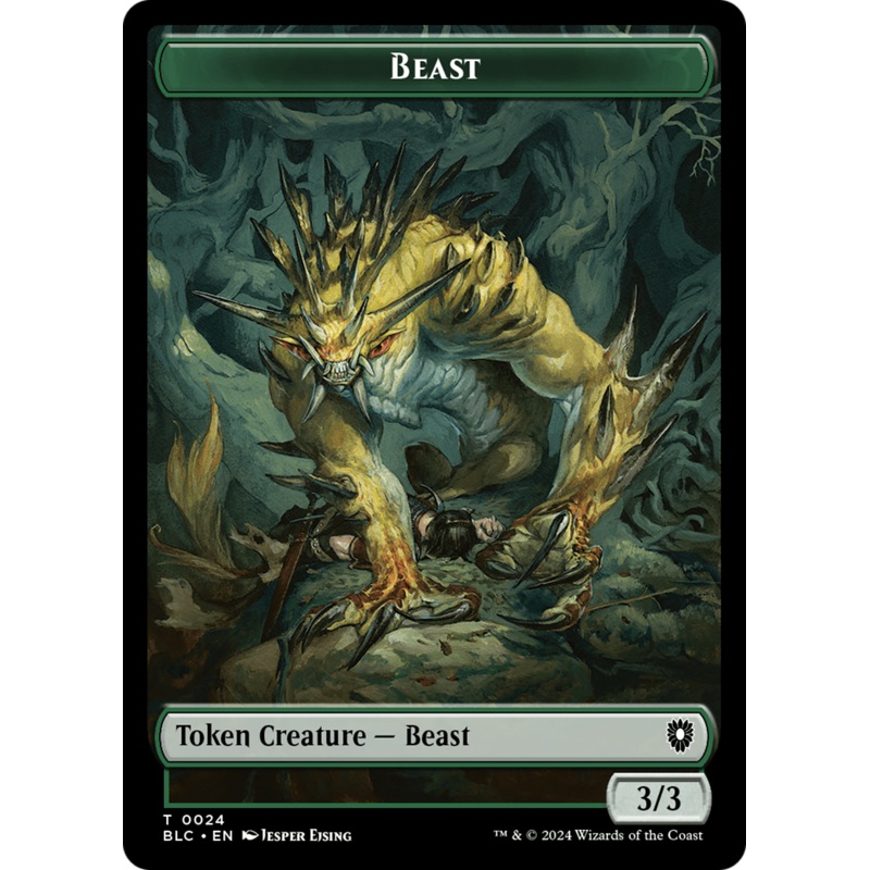 Beast (024) // Treasure Double-Sided Token [Bloomburrow Commander Tokens]