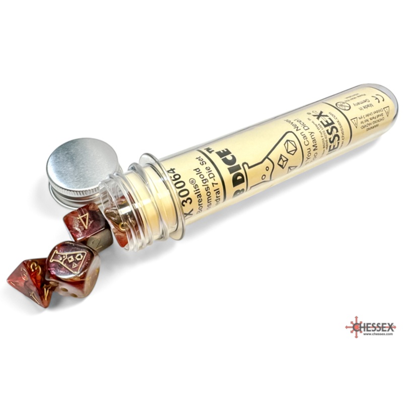 Chessex 30064 Borealis Cosmos/gold RPG Polyhedral Dice [7ct]